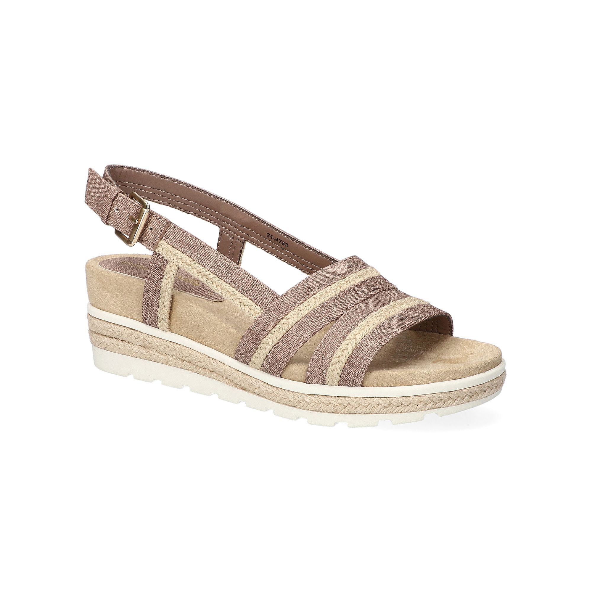 Easy Street Mel Slingback Womens Wedge Sandals, Size: 6.5, Light Brown