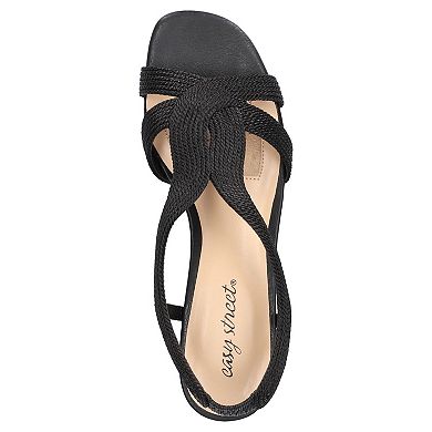 Easy Street Festival Block Heel Women's Woven Sandals
