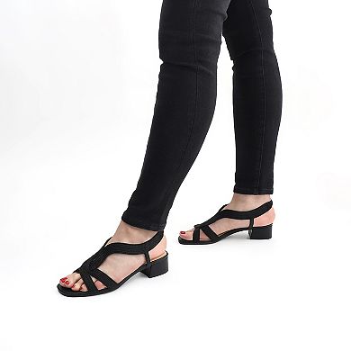 Easy Street Festival Block Heel Women's Woven Sandals