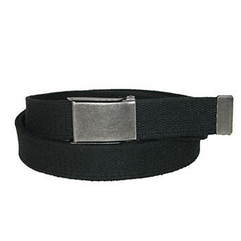 CTM Men's Big & Tall Belt With Flip Top Nickel Buckle (pack Of 3)