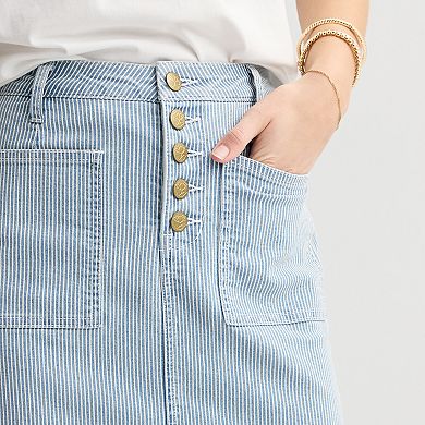 Women's Draper James Patch Pocket Denim Midi Skirt