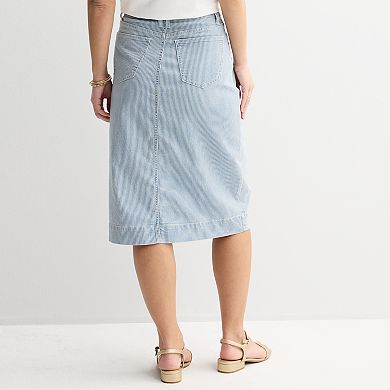 Women's Draper James Patch Pocket Denim Midi Skirt