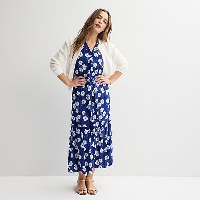 Women's Draper James Flutter Sleeve Tie Waist Maxi Dress