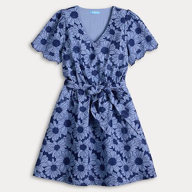 Women's Draper James Embroidered Eyelet Floral Mini Dress