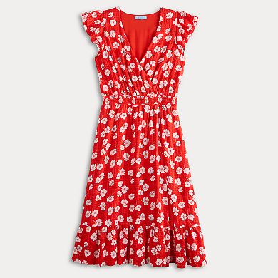 Women's Draper James Flutter Sleeve Surplice Midi Dress