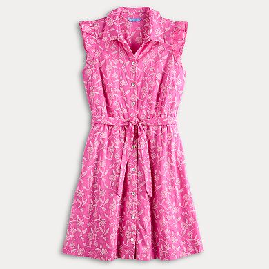 Women's Draper James Embroidered Short Shirt Dress