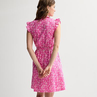 Women's Draper James Embroidered Short Shirt Dress