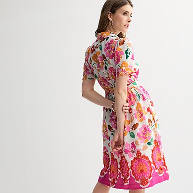 Women's Draper James Button Front Tie Waist Dress