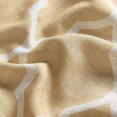 Elrene Home Fashions Medalia Grommet Top Light Filtering Trellis Pattern Window Curtain Panel