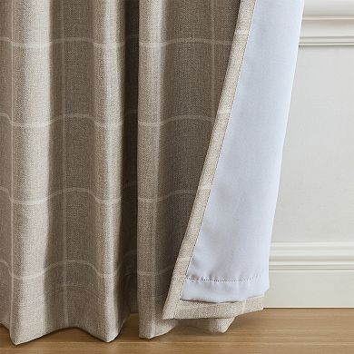 Elrene Home Fashions Sawyer Windowpane Plaid Blackout Window Curtain