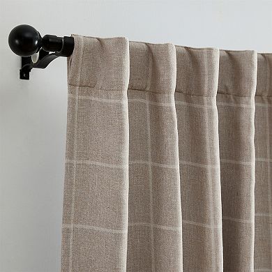 Elrene Home Fashions Sawyer Windowpane Plaid Blackout Window Curtain