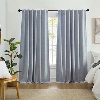 Elrene Home Fashions Solace Max-Blackout Solid Texture Window Curtain Panel