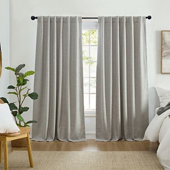 Elrene Home Fashions Solace Max-Blackout Solid Texture Window Curtain Panel