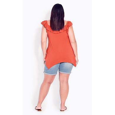 Avenue Women's Plus Size Giana Ripped Short