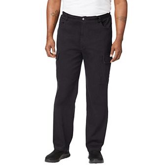 KingSize Men's Big & Tall Relaxed Fit Cargo Denim Look Sweatpants