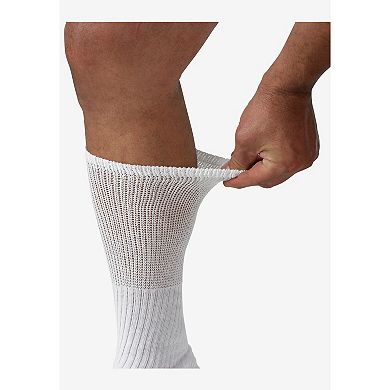 KingSize Men's Diabetic Over-The-Calf Extra Wide Socks 3-Pack