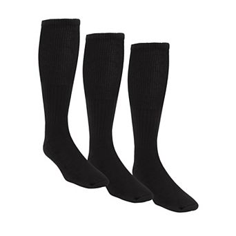 KingSize Men's Diabetic Over-The-Calf Extra Wide Socks 3-Pack