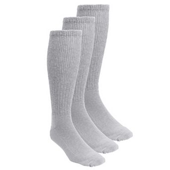 KingSize Men's Diabetic Over-The-Calf Extra Wide Socks 3-Pack