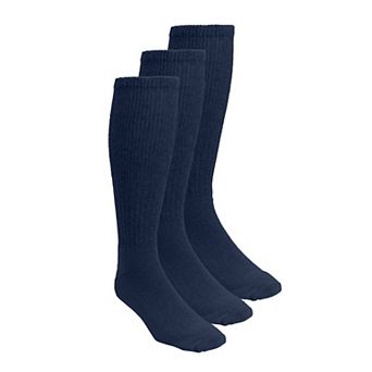 KingSize Men's Diabetic Over-The-Calf Extra Wide Socks 3-Pack