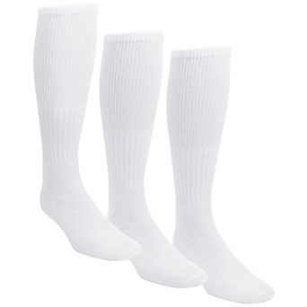KingSize Men's Diabetic Over-The-Calf Extra Wide Socks 3-Pack