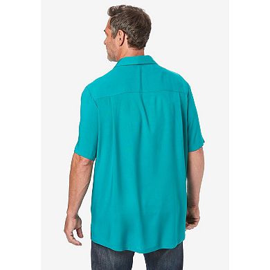 KingSize Men's Big & Tall Solid Camp Shirt