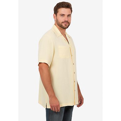 KingSize Men's Big & Tall Solid Camp Shirt