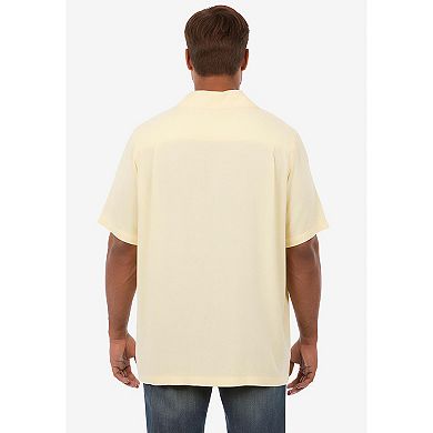 KingSize Men's Big & Tall Solid Camp Shirt