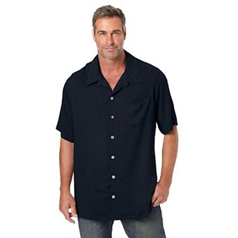 KingSize Men's Big & Tall Solid Camp Shirt
