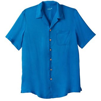 KingSize Men's Big & Tall Solid Camp Shirt