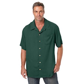 KingSize Men's Big & Tall Solid Camp Shirt