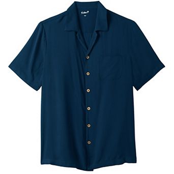 KingSize Men's Big & Tall Solid Camp Shirt