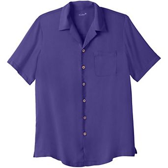 KingSize Men's Big & Tall Solid Camp Shirt