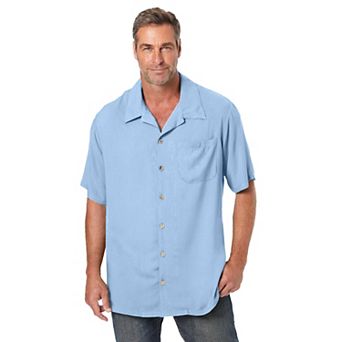 KingSize Men's Big & Tall Solid Camp Shirt