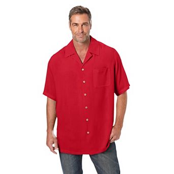 KingSize Men's Big & Tall Solid Camp Shirt