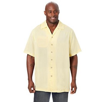 KingSize Men's Big & Tall Solid Camp Shirt