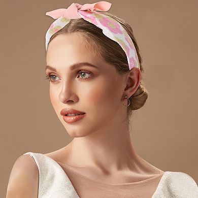 Elegant Flower Pattern Headbands For Children 6.30"x4.72"x2.05" Rose Red 1 Pcs