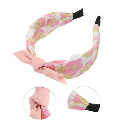 Elegant Flower Pattern Headbands For Children 6.30"x4.72"x2.05" Rose Red 1 Pcs