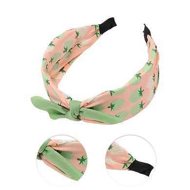 Elegant Strawberry Headbands For Children 6.30"x4.72"x2.05" Green Pink 1 Pcs