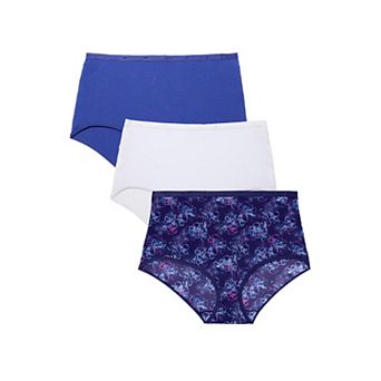 Avenue Women's Plus Size Full-Cut Cotton Spandex Brief 3-Pack