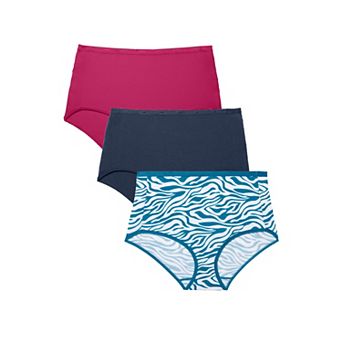 Avenue Women's Plus Size Full-Cut Cotton Spandex Brief 3-Pack