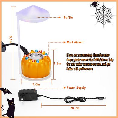 Yellow Pumpkin Mist Maker Fogger With Splash Guard For Halloween