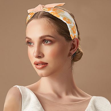 Elegant Flower Pattern Headbands For Children 6.30"x4.72"x2.05" Orange 1 Pcs