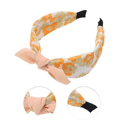 Elegant Flower Pattern Headbands For Children 6.30"x4.72"x2.05" Orange 1 Pcs