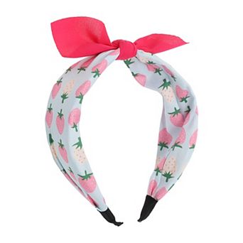 Elegant Strawberry Headbands For Children 6.30"x4.72"x2.05" Pink White 1 pc