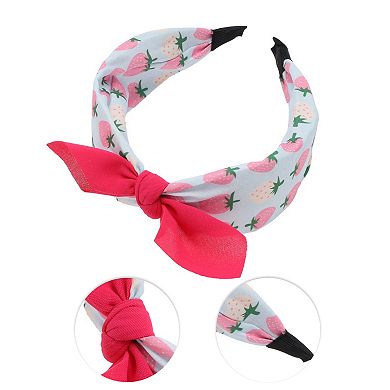 Elegant Strawberry Headbands For Children 6.30"x4.72"x2.05" Pink White 1 Pcs