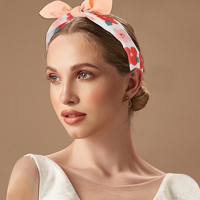 Cute Elegant Flower Headbands For Children 6.30"x4.72"x2.05" Pink Orange 1 Pcs