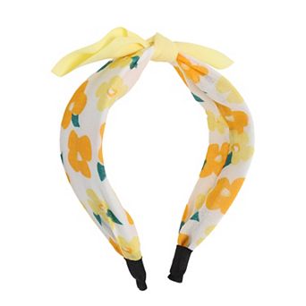 Elegant Flower Leaves Headbands For Children 6.30"x4.72"x2.05" Yellow 1 pc