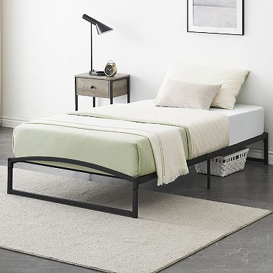 10 Inch Metal Platform Twin Size Bed Frame Black (twin, 10 Inch)