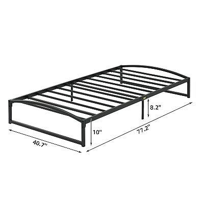 10 Inch Metal Platform Twin Size Bed Frame Black (twin, 10 Inch)
