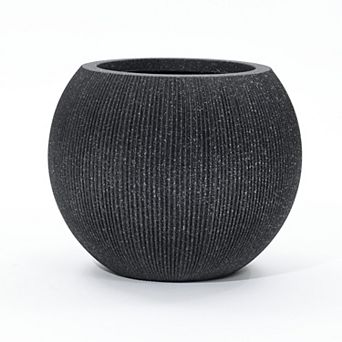 LuxenHome 14.5" Round Bowl Plastic Planter